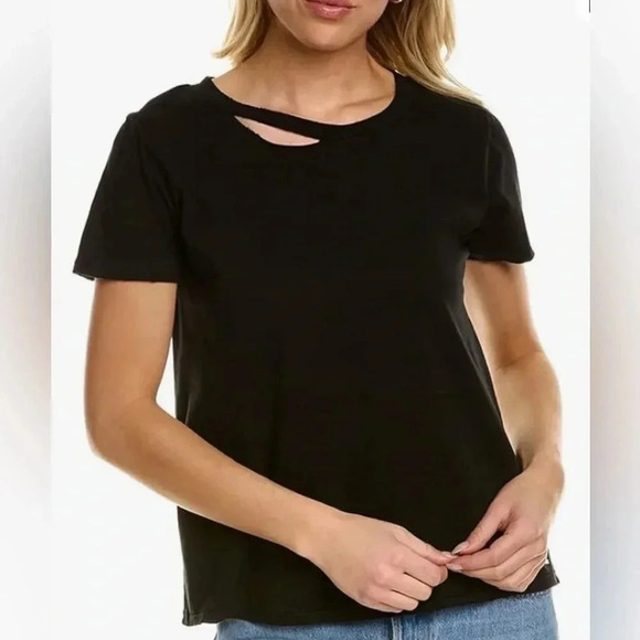 n:Philanthropy - Harlow Hand Distressed BFF Tee Black. Soft & comfortable. NWOT. - Picture 1 of 11